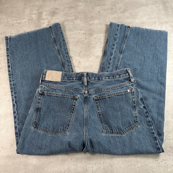 Everlane The Way Wide Crop Jeans Womens Size 30 Medium Wash Button Fly - Picture 2 of 11